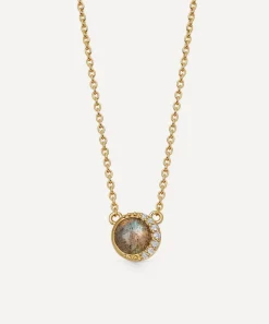 Astley Clarke Necklaces^18ct Gold-Plated Vermeil Silver Luna Labradorite Pendant Necklace