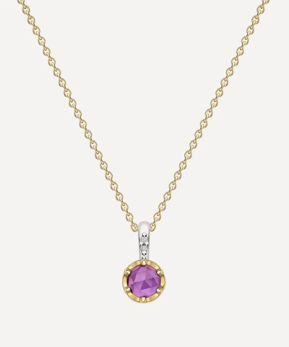 Dinny Hall Necklaces^22ct Gold-Plated Vermeil Silver February Amethyst Birthstone Pendant Necklace