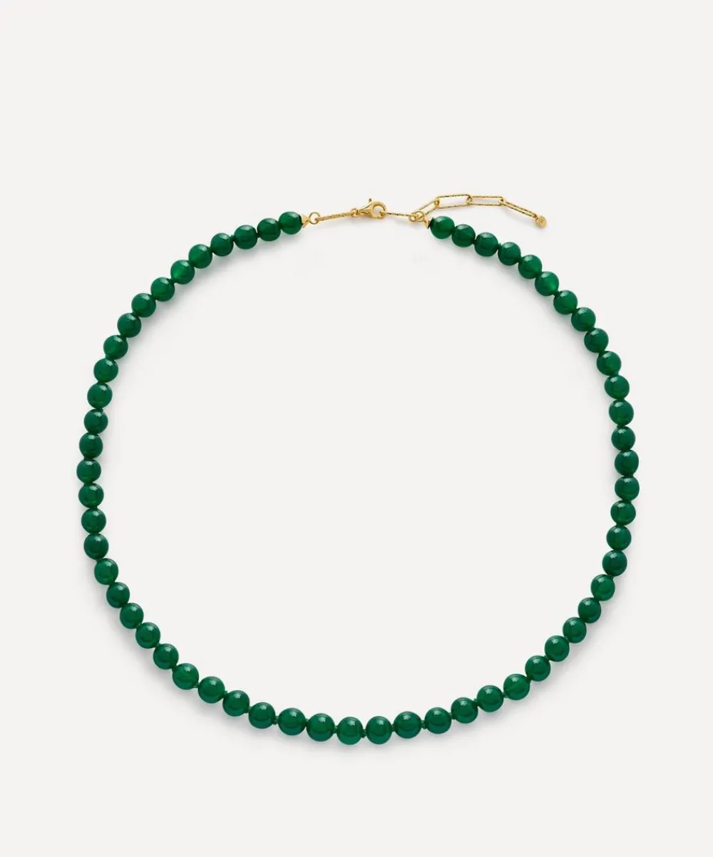 Monica Vinader Necklaces^18ct Gold-Plated Vermeil Silver Round Gemstone Necklace