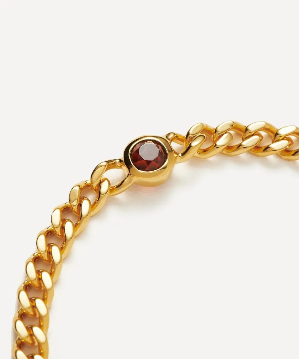 Missoma Bracelets^18ct Gold-Plated Vermeil Silver January Birthstone Chain Bracelet