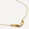Monica Vinader Necklaces^18ct Gold-Plated Vermeil Silver Wave Pendant Necklace