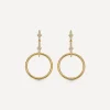 Astley Clarke Earrings^18ct Gold-Plated Vermeil Silver Luna Light Front Facing Hoop Earrings