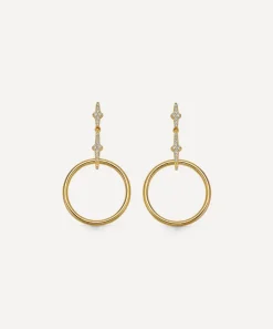 Astley Clarke Earrings^18ct Gold-Plated Vermeil Silver Luna Light Front Facing Hoop Earrings
