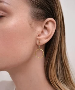 Astley Clarke Earrings^18ct Gold-Plated Vermeil Silver Luna Light Front Facing Hoop Earrings