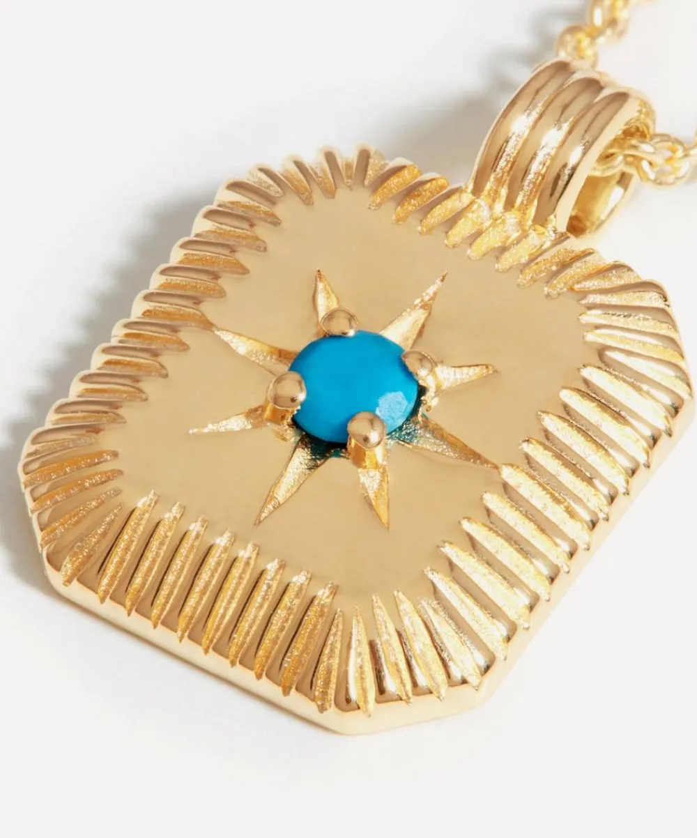 Missoma Necklaces^18ct Gold-Plated Vermeil Silver Engravable December Birthstone Star Ridge Pendant Necklace