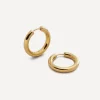 Monica Vinader Earrings^18ct Gold-Plated Vermeil Silver Essential Click Medium Hoop Earrings