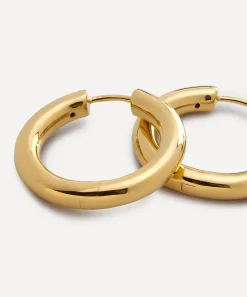 Monica Vinader Earrings^18ct Gold-Plated Vermeil Silver Essential Click Medium Hoop Earrings