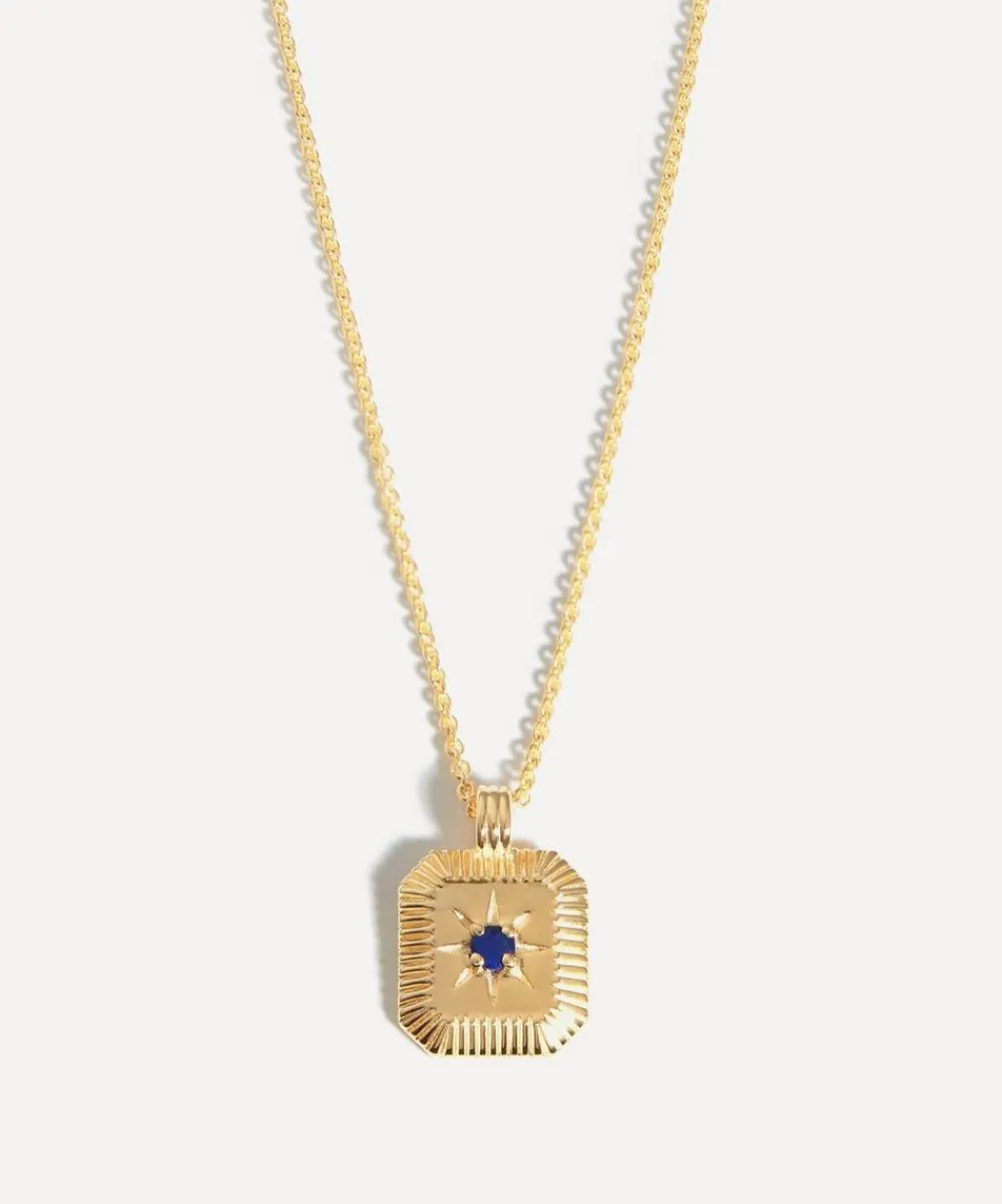 Missoma Necklaces^18ct Gold-Plated Vermeil Silver Engravable September Birthstone Star Ridge Pendant Necklace