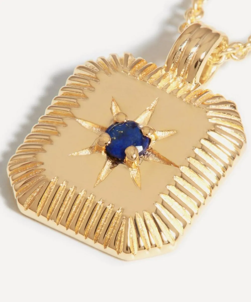 Missoma Necklaces^18ct Gold-Plated Vermeil Silver Engravable September Birthstone Star Ridge Pendant Necklace