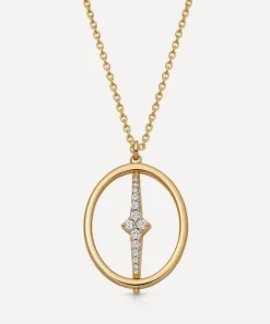 Astley Clarke Necklaces^18ct Gold-Plated Vermeil Silver Luna Light Spinning Orb Pendant Necklace