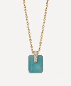 Astley Clarke Necklaces^18ct Gold-Plated Vermeil Silver Amazonite Pendant Necklace