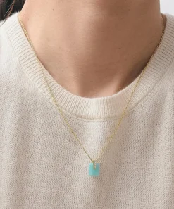 Astley Clarke Necklaces^18ct Gold-Plated Vermeil Silver Amazonite Pendant Necklace
