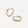 Monica Vinader Earrings^18ct Gold-Plated Vermeil Silver Essential Click Large Hoop Earrings
