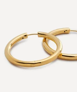 Monica Vinader Earrings^18ct Gold-Plated Vermeil Silver Essential Click Large Hoop Earrings