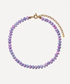 Bon Bon Jewellery Club Necklaces^14ct Gold-Plated Vermeil Silver Orchid Opal Bead Necklace