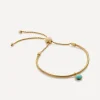 Monica Vinader Bracelets^18ct Gold-Plated Vermeil Silver Eclipse Gemstone Friendship Chain Bracelet