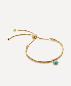 Monica Vinader Bracelets^18ct Gold-Plated Vermeil Silver Eclipse Gemstone Friendship Chain Bracelet