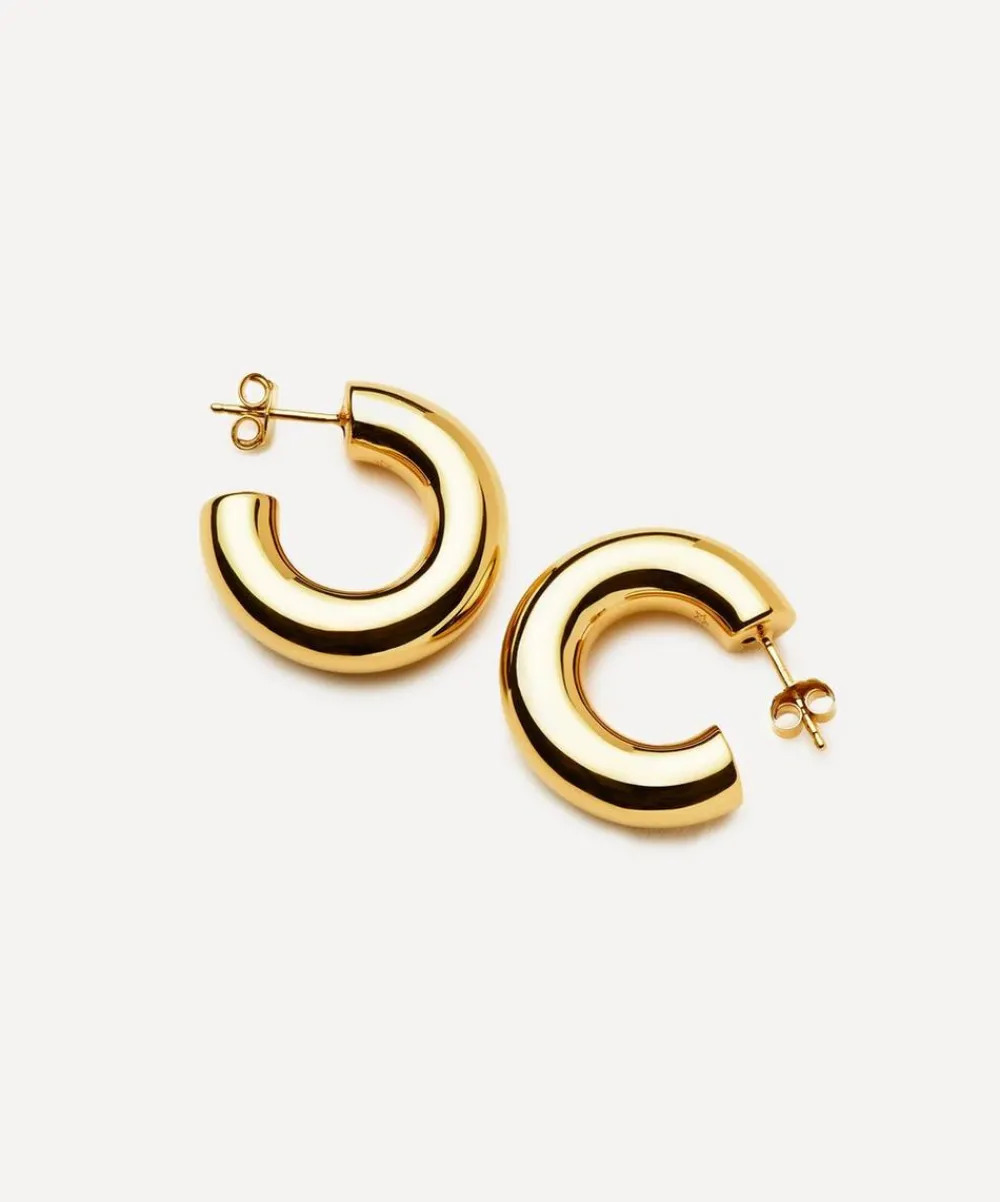 Missoma Earrings^18ct Gold-Plated Vermeil Silver Chubby Medium Hoop Earrings