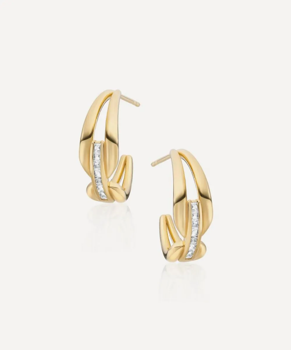 Laura Vann Earrings^18ct Gold-Plated Vermeil Silver Rene Hoop Earrings