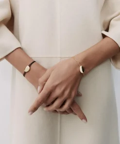 Otiumberg Bracelets^14ct Gold-Plated Vermeil Silver Pebble Cord Bracelet