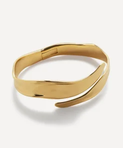 Monica Vinader Bracelets^18ct Gold-Plated Vermeil Silver Wave Open Bold Cuff Bracelet