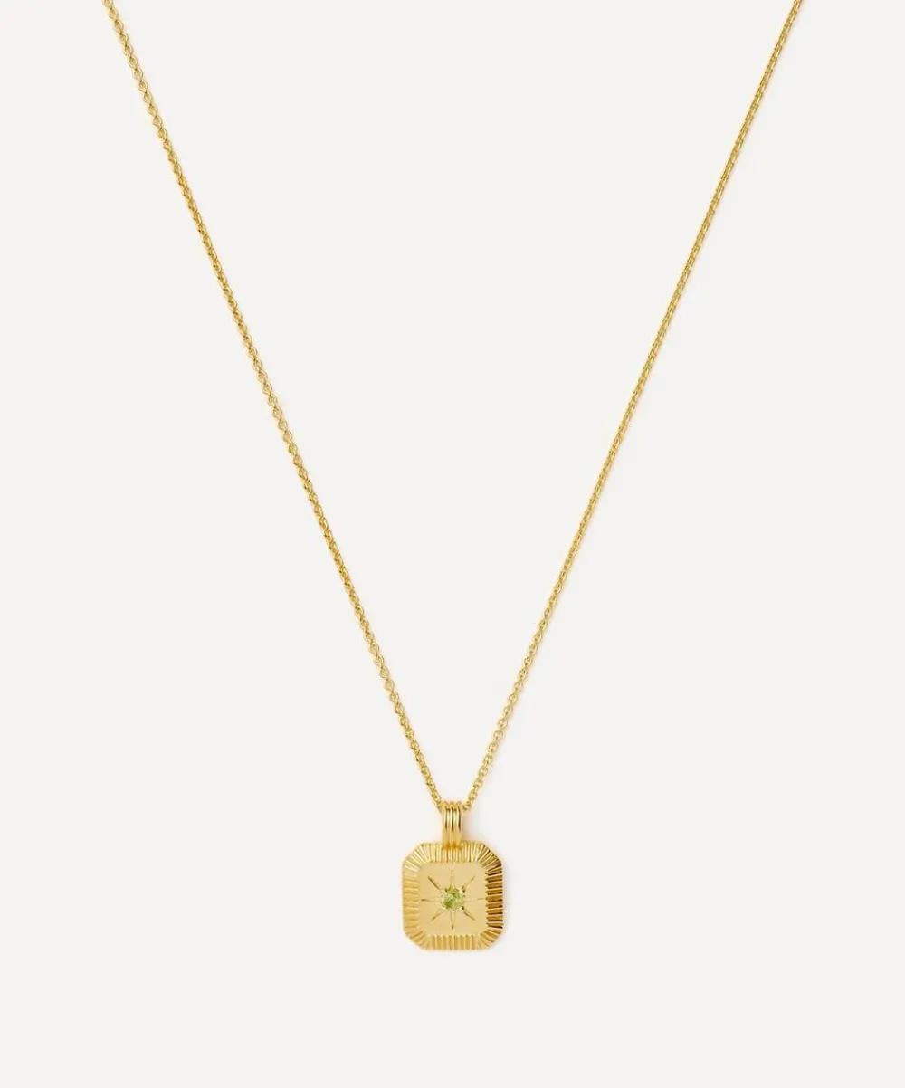 Missoma Necklaces^18ct Gold-Plated Vermeil Silver Engravable August Birthstone Star Ridge Pendant Necklace