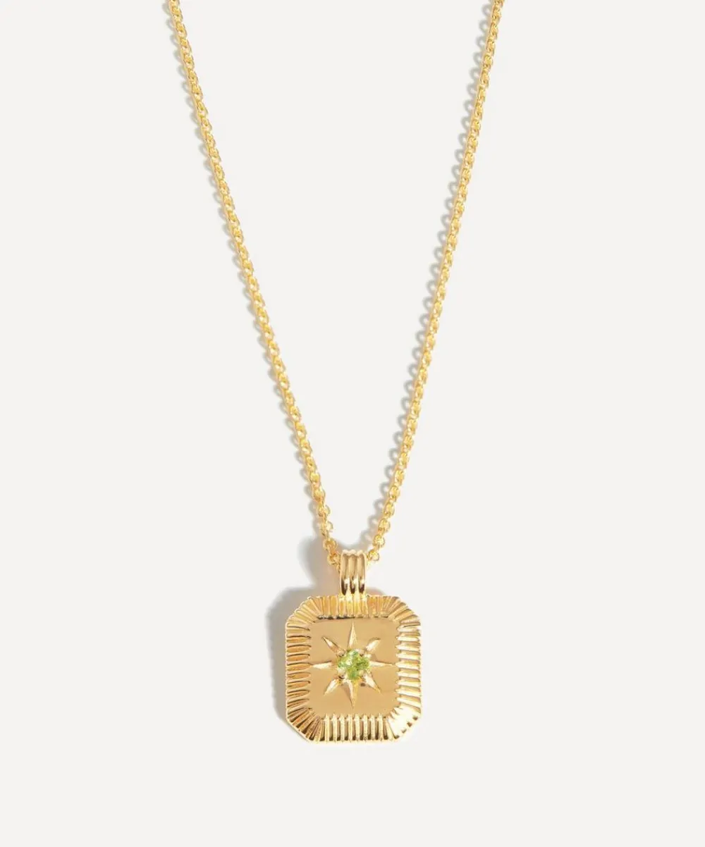 Missoma Necklaces^18ct Gold-Plated Vermeil Silver Engravable August Birthstone Star Ridge Pendant Necklace
