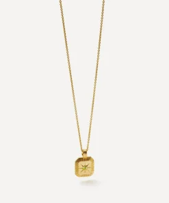 Missoma Necklaces^18ct Gold-Plated Vermeil Silver Engravable August Birthstone Star Ridge Pendant Necklace