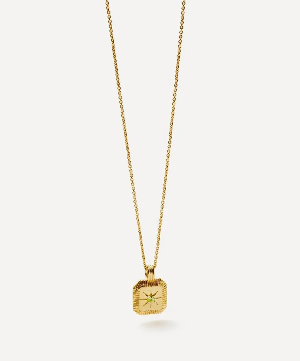 Missoma Necklaces^18ct Gold-Plated Vermeil Silver Engravable August Birthstone Star Ridge Pendant Necklace