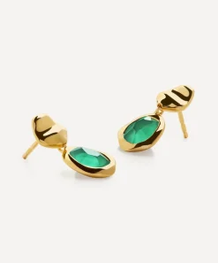 Monica Vinader Earrings^18ct Gold-Plated Vermeil Silver Odyssey Gemstone Small Drop Earrings