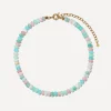 Bon Bon Jewellery Club Necklaces^14ct Gold-Plated Vermeil Silver Smooth Candy Pastel Opal Bead Necklace