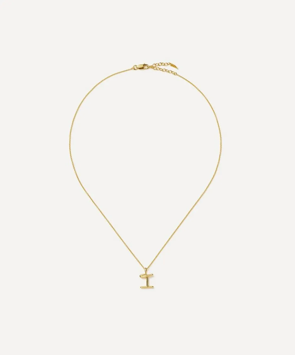 Missoma Necklaces^18ct Gold-Plated Vermeil Silver Curly Molten Mini I Initial Pendant Necklace