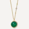 Astley Clarke Necklaces^18ct Gold-Plated Vermeil Silver Large Luna Green Chalcedony Pendant Necklace