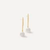 Monica Vinader Earrings^18ct Gold-Plated Vermeil Silver Nura Round Pearl Hoop Earrings