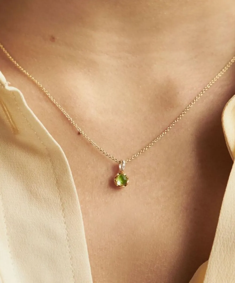 Dinny Hall Necklaces^22ct Gold-Plated Vermeil Silver August Peridot Birthstone Pendant Necklace