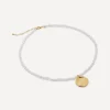 Monica Vinader Necklaces^18ct Gold-Plated Vermeil Silver Capri Mini Keshi Pearl Disc Pendant Necklace