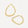 Dinny Hall Earrings^22ct Gold-Plated Vermeil Silver Thalassa Large Faceted Statement Hoop Earrings