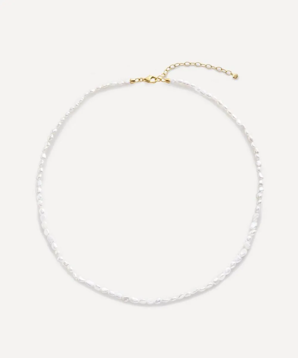 Monica Vinader Necklaces^18ct Gold-Plated Vermeil Silver Capri Keshi Pearl Necklace