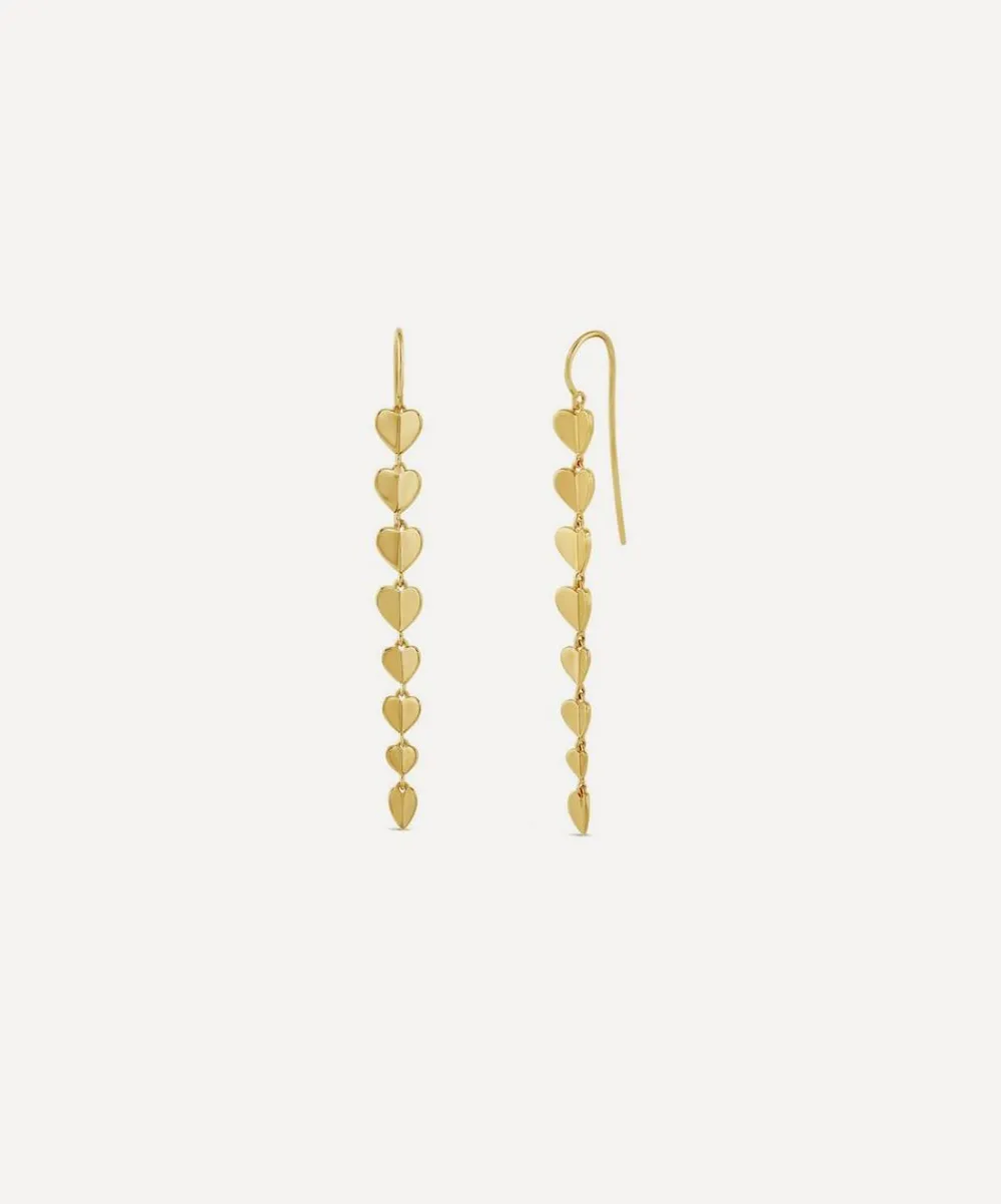 Dinny Hall Earrings^22ct Gold-Plated Vermeil Silver Folded Heart Column Drop Earrings