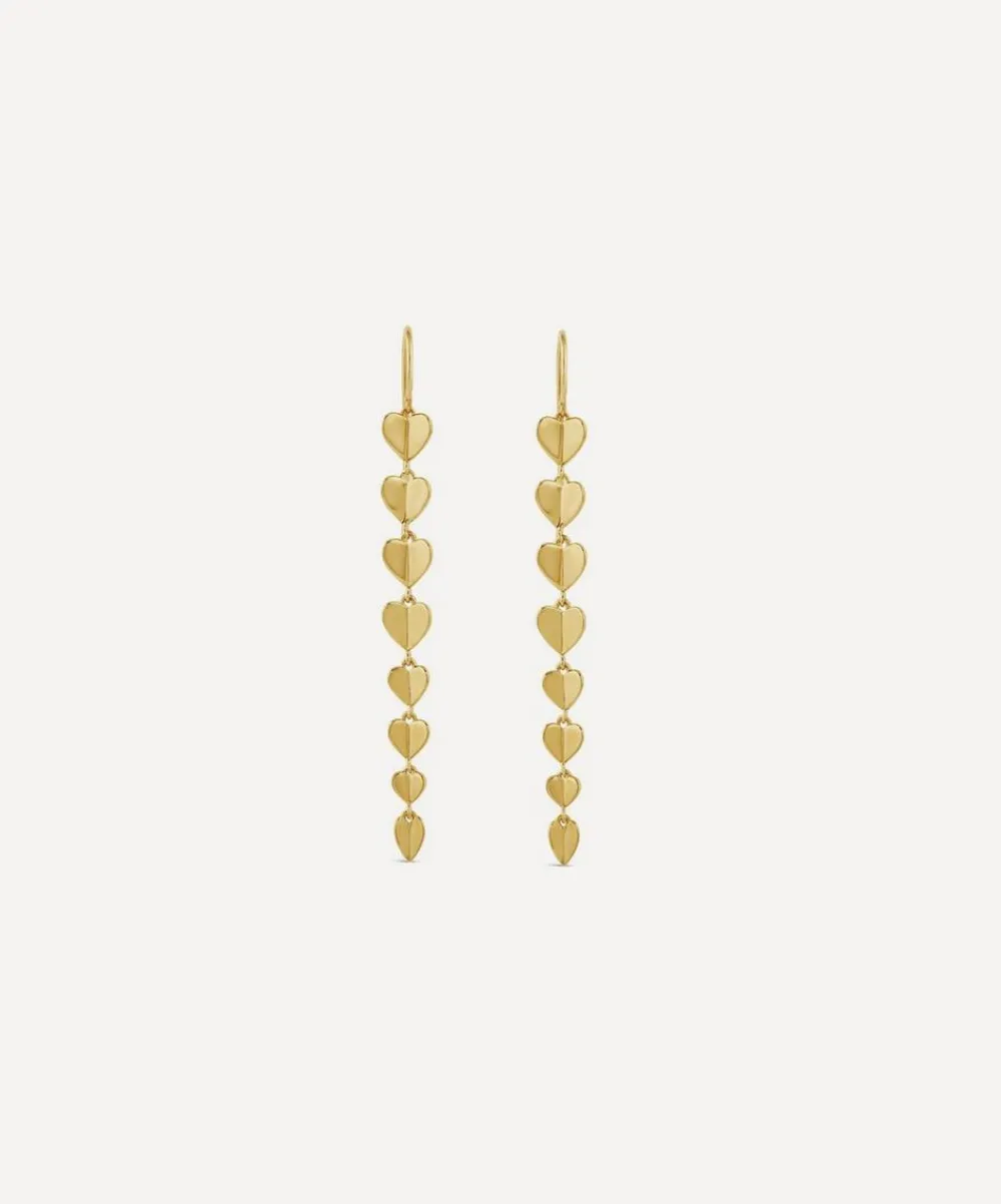 Dinny Hall Earrings^22ct Gold-Plated Vermeil Silver Folded Heart Column Drop Earrings
