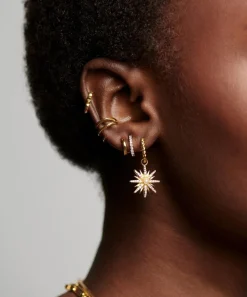 Missoma Earrings^18ct Gold-Plated Vermeil Silver Harris Reed Moonlight Pearl Hoop Earrings