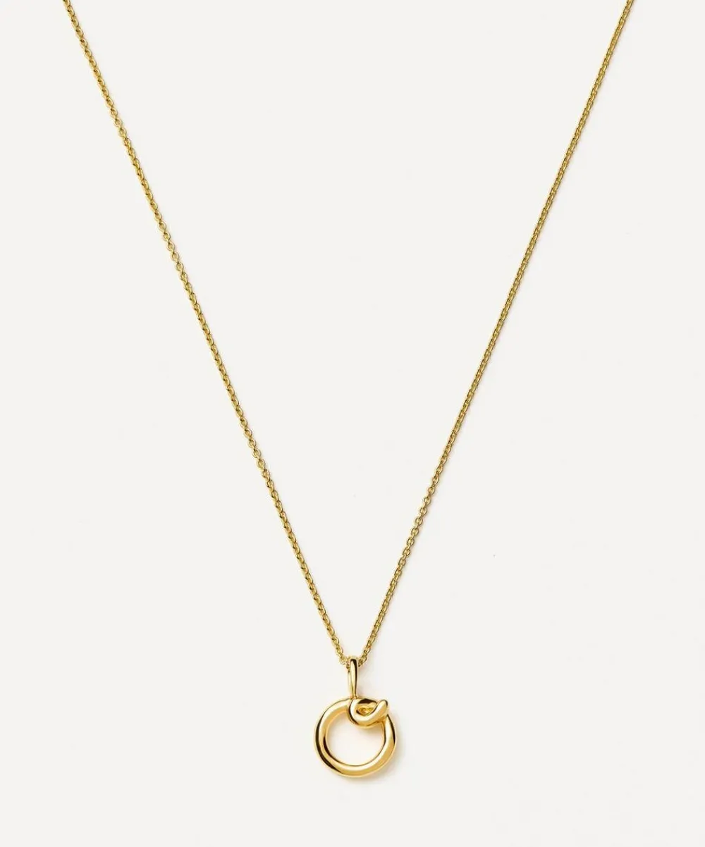Missoma Necklaces^18ct Gold-Plated Vermeil Silver Curly Molten Mini O Initial Pendant Necklace