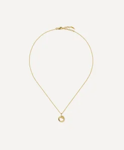Missoma Necklaces^18ct Gold-Plated Vermeil Silver Curly Molten Mini O Initial Pendant Necklace