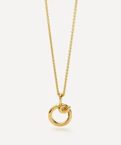 Missoma Necklaces^18ct Gold-Plated Vermeil Silver Curly Molten Mini O Initial Pendant Necklace