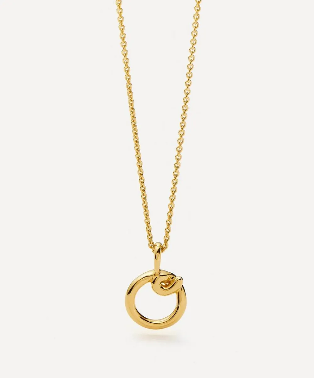 Missoma Necklaces^18ct Gold-Plated Vermeil Silver Curly Molten Mini O Initial Pendant Necklace
