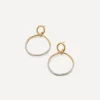 Monica Vinader Earrings^18ct Gold-Plated Vermeil Silver Riva Diamond Ripple Cocktail Hoop Earrings