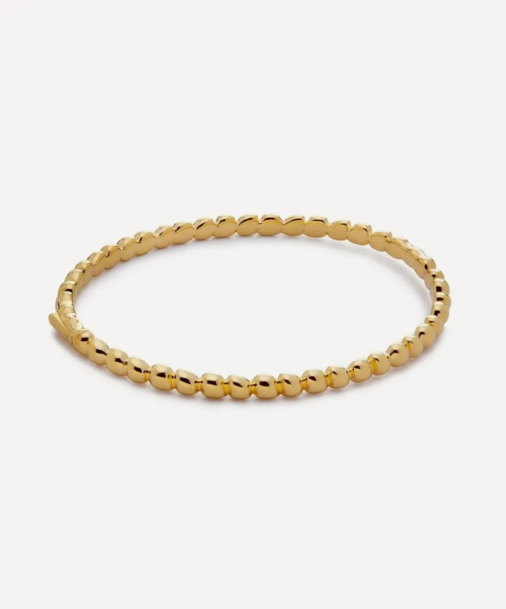 Monica Vinader Bracelets^18ct Gold-Plated Vermeil Silver Nura Teardrop Bangle Bracelet