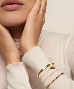 Monica Vinader Bracelets^18ct Gold-Plated Vermeil Silver Nura Teardrop Bangle Bracelet