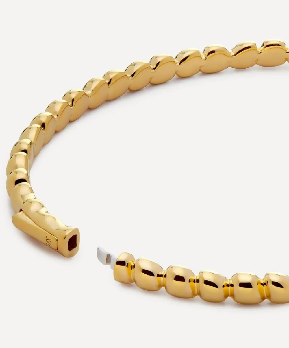 Monica Vinader Bracelets^18ct Gold-Plated Vermeil Silver Nura Teardrop Bangle Bracelet