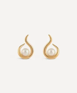 Dinny Hall Earrings|Earrings^22ct Gold-Plated Vermeil Silver Toro Pearl Twist Stud Earrings